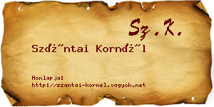 Szántai Kornél névjegykártya